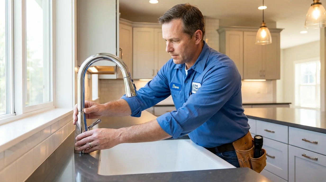 Kitchen faucet installation by Johns Plumbing LLC in Dardanelle